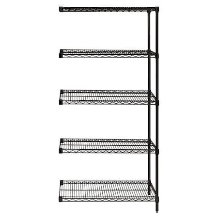Quantum Storage Systems Add-On Kit 18"X48"X54", Black Epoxy AD54-1848BK-5
